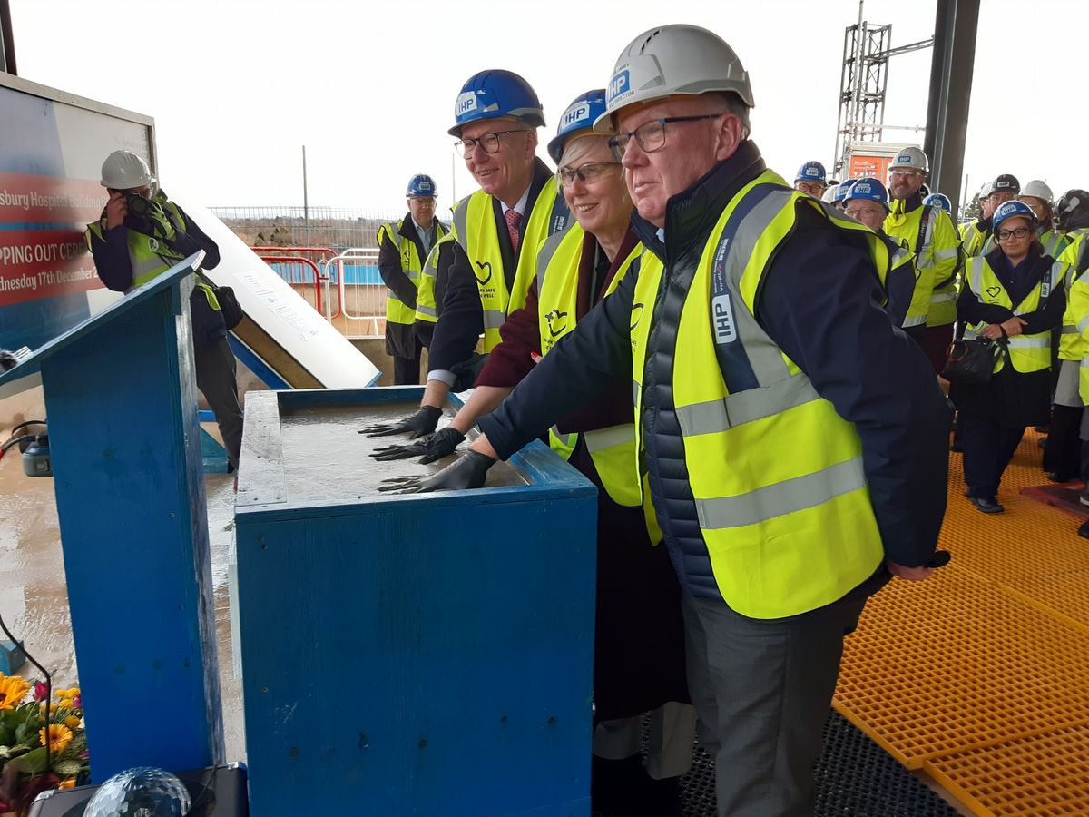 This is just the start: Major milestone for Shropshire hospitals transformation as new ward block at Shrewsbury hospital topped out