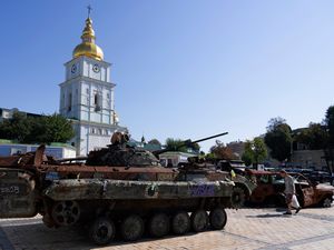 Supporting image for story: Ukrainian drones strike major military depot in Russian town