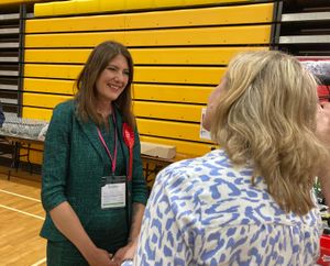 Cat Eccles at the count in Stourbridge where she was elected as the town\'s new MP. Picture: Martyn Smith/LDRS free for LDRS use