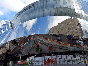 Supporting image for story: Birmingham New Street station's shiny stainless steel panels to be toned down after drivers left dazzled in the sun