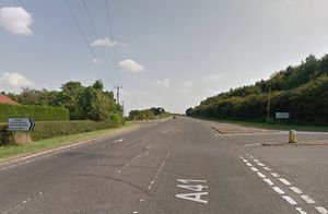 The A41 is closing from the Pave Lane and Stockton Lane junctions, pictured, to the B4379. Photo: Google