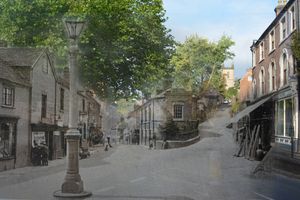 A view down into Ironbridge from the bottom of Madeley Road