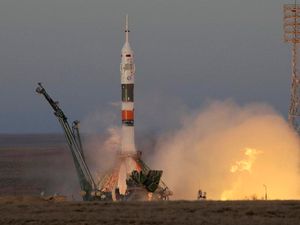 Supporting image for story: Trio of astronauts arrive safely on International Space Station