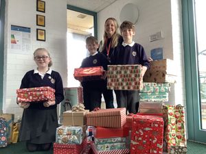 Supporting image for story: Kind youngsters make festive boxes for those in need