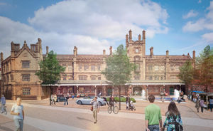 The reimagined frontage of Shrewsbury train station. Picture: LDA Design