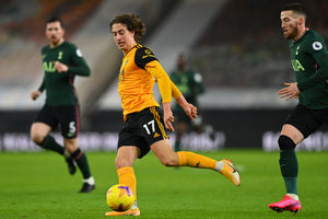 Fabio Silva of Wolverhampton Wanderers in action against Tottenham (AMA)