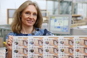 Bank of England chief cashier Victoria Cleland with some new £10 notes – but is cash becoming a thing of the past?