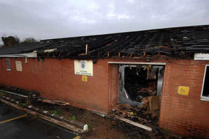 Supporting image for story: Suspected arson as Telford club goes up in flames