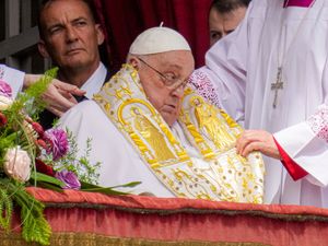 Pope Francis at St Peter's Basilica on Easter Sunday