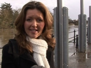 Supporting image for story: Flood barriers up as water rises