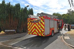 Fire crews from three stations were called to the scene of the fire