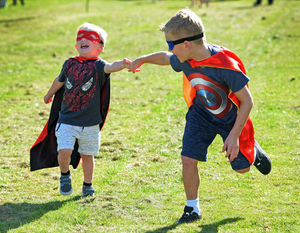 Hugo Phillips, aged 3, and brother Rhys, aged 6
