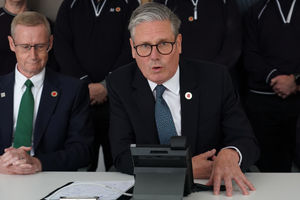 Prime Minister Sir Keir Starmer speaks on the phone to US President Donald Trump during a visit to the West Midlands