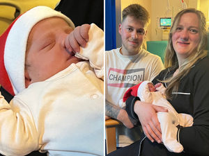 Supporting image for story: 'She just didn't want to miss it!' We meet new Shrewsbury mum and dad 'over the moon' as daughter born on Christmas Day