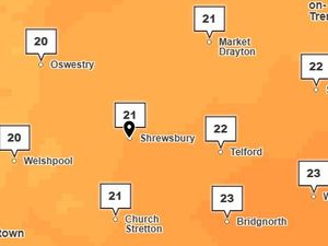 Supporting image for story: Warm temperatures to continue despite 'scattered showers' in Shropshire throughout the week