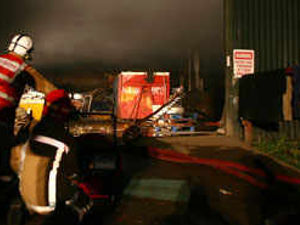 Supporting image for story: Explosion fear as crews fight blaze