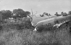 A Spitfire crashed into part of a house in Lichfield Road, Wednesfield in 1942