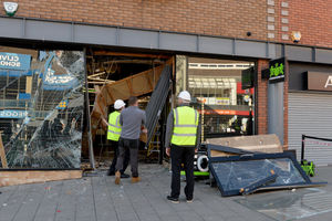 A police investigation is under way after a ram-raid incident at Walsall's Footasylum branch