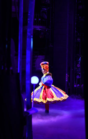 Andrew Ryan as Dame Trott. Photo: Simon Hadley