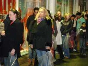 Supporting image for story: Queues for annual sales frenzy