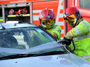 Supporting image for story: Ambulance staff care for patient after SUV collides with tree in south Shropshire 