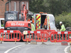 Supporting image for story: Major road to remain closed for another night after burst pipe