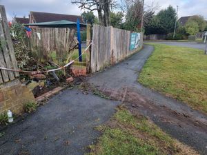 The aftermath of the crash