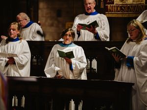 Supporting image for story: Congregation meet at Shrewsbury Abbey for poignant Covid service