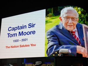 Supporting image for story: 'An officer and a gentleman': Midlands tributes to Captain Tom after death at age of 100