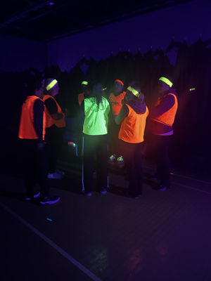 Women's glow in the dark cricket session