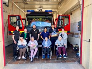 Firestation visit by Residents of Parklands Court Care Home