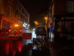 The scene of the fire in Shrewsbury