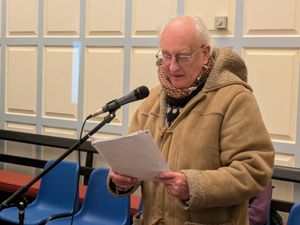 Sebastian Bowen speaking at a Ludlow Town Council meeting on December 1, 2025. Picture: LDRS