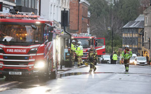 Scene of the fire at Shrewsbury.
Picture by Phil Blagg Photography.