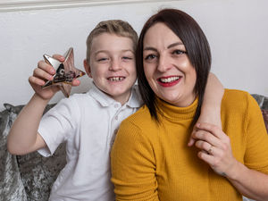 Supporting image for story: Cancer survivor Lewis, 7, receives top bravery award