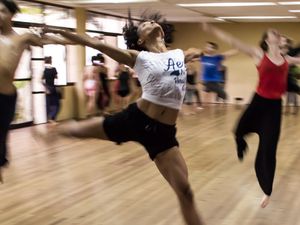Supporting image for story: Dancers and parents throw shapes online in Face2Face virtual class