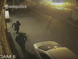 Supporting image for story: Caught on CCTV: Thugs attack man with golf club and severely break his leg in shocking robbery