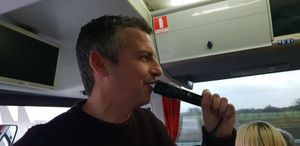 Johnny Phillips on the mic 