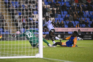 Deadline day loan signing Jid Okeke scored Walsall's third on his debut from the bench.