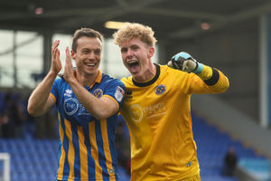 Shrewsbury Town legend Shaun Whalley, left, with former team-mate Dean Henderson, who would go on to represent Manchester United, Crystal Palace and England. (AMA)