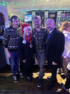 Landlords ryan & ben with the mayor of walsall and her husband 