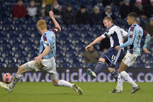 Chris Brunt of West Bromwich Albion shoots and scores a goal against Gateshead last weekend.