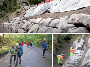 Supporting image for story: Shropshire A-road set to reopen this week following intensive two-month landslip repairs