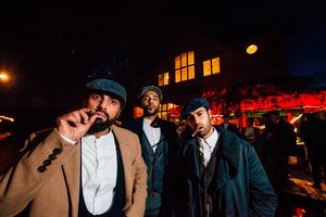Peaky Blinders evening at The Black Country Living Museum in Dudley...In Picture L>R: Nikul Lal, Ajay Sameer and Vik Lal - Wolverhampton