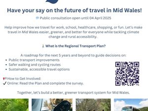 Everyone in Mid Wales—businesses, locals, and visitors - has a chance to help shape the future of transport in the region. 
