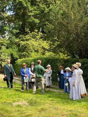 Victorian ladies and gents enjoyed a talk by head gardener Stephen Lloyd at Hergest Croft Gardens in Kington