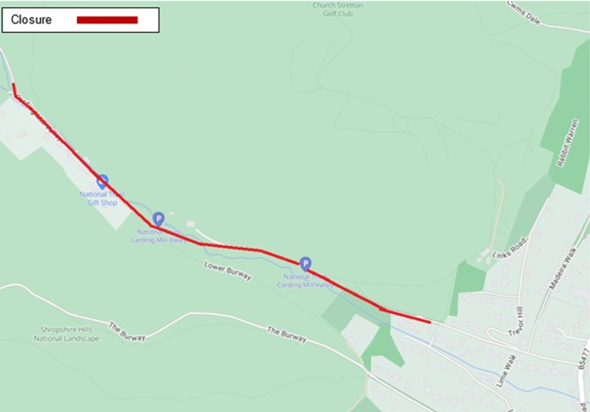 Road to popular Shropshire National Trust beauty spot to be closed for resurfacing