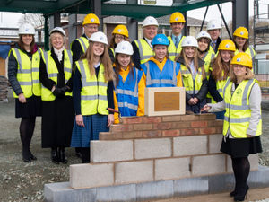 Supporting image for story: First brick laid at £1.45 million arts venue near Oswestry