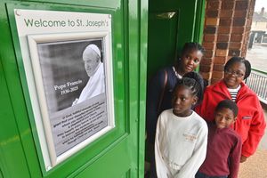(Front)Mayowa Orilade, nine, Uzineh Orilade, seven,  (back) Olaide Orilade with Veronica Fasoyinu.