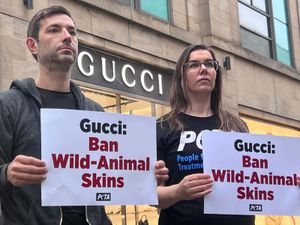 Supporting image for story: Animal rights activists stage protest as Gucci store opens in Edinburgh